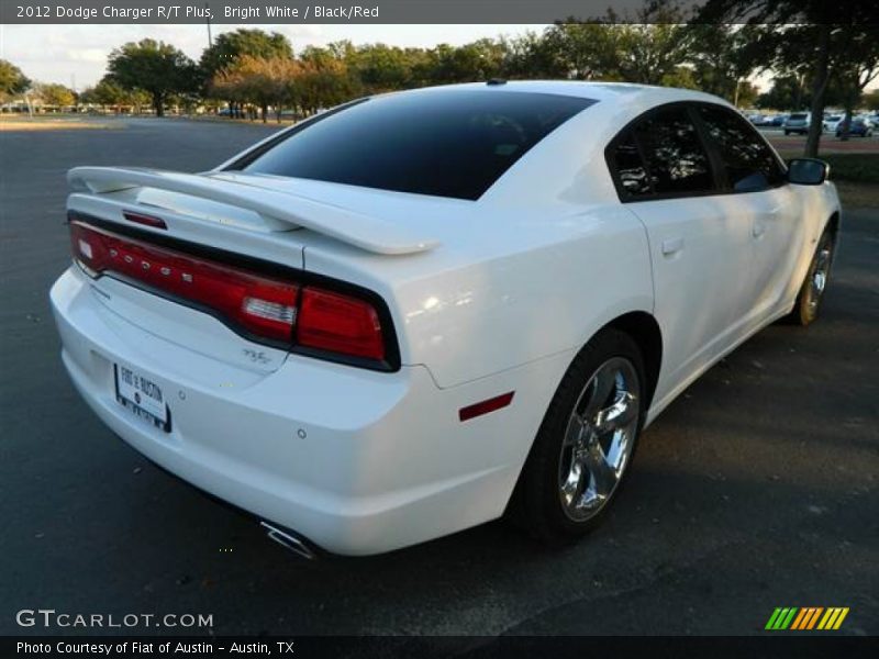 Bright White / Black/Red 2012 Dodge Charger R/T Plus
