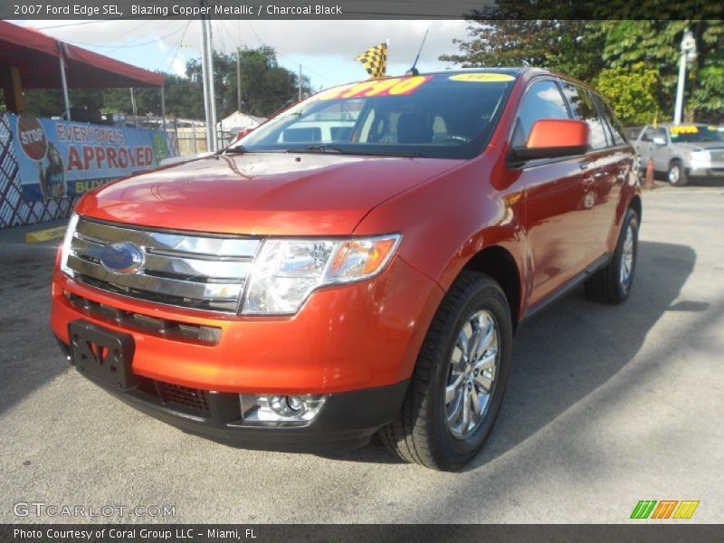 Blazing Copper Metallic / Charcoal Black 2007 Ford Edge SEL