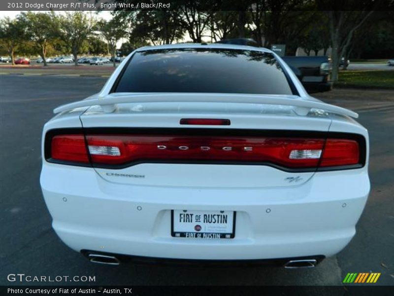 Bright White / Black/Red 2012 Dodge Charger R/T Plus