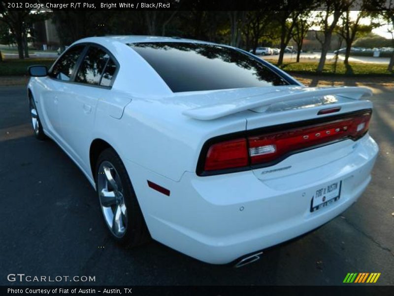 Bright White / Black/Red 2012 Dodge Charger R/T Plus