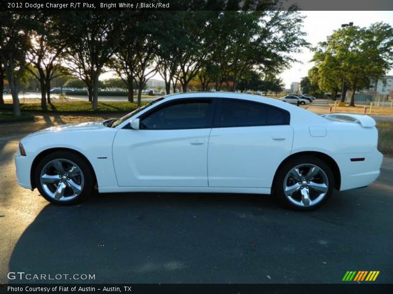 Bright White / Black/Red 2012 Dodge Charger R/T Plus
