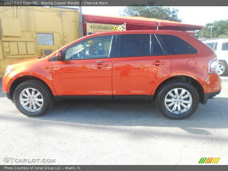 Blazing Copper Metallic / Charcoal Black 2007 Ford Edge SEL