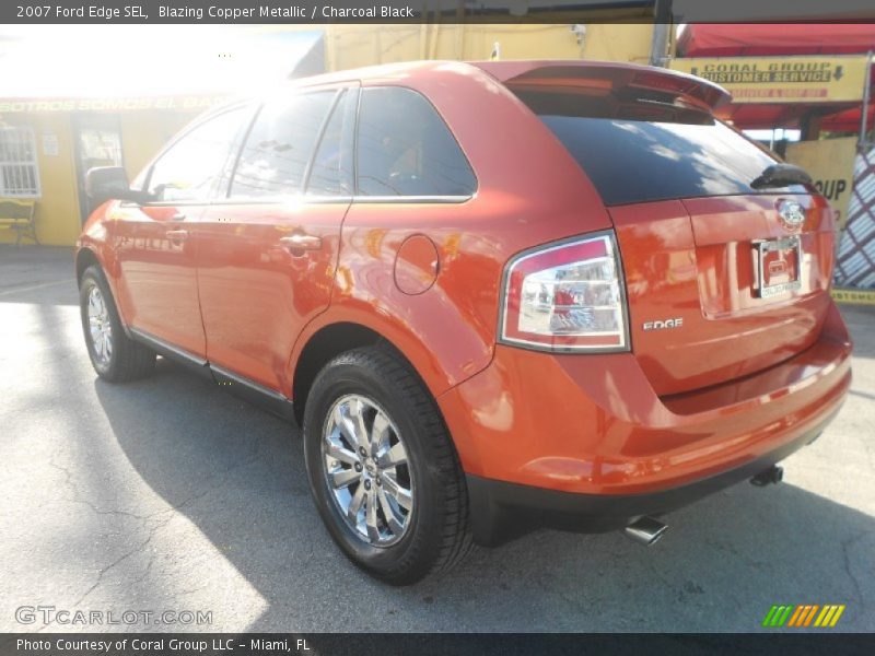 Blazing Copper Metallic / Charcoal Black 2007 Ford Edge SEL