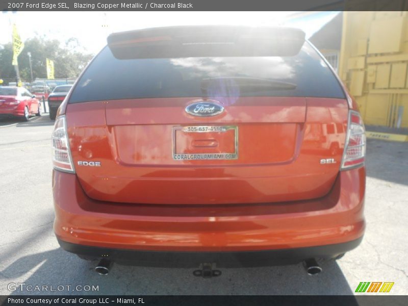 Blazing Copper Metallic / Charcoal Black 2007 Ford Edge SEL