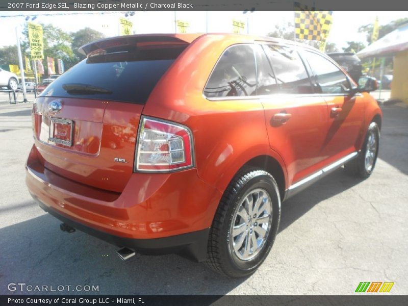 Blazing Copper Metallic / Charcoal Black 2007 Ford Edge SEL