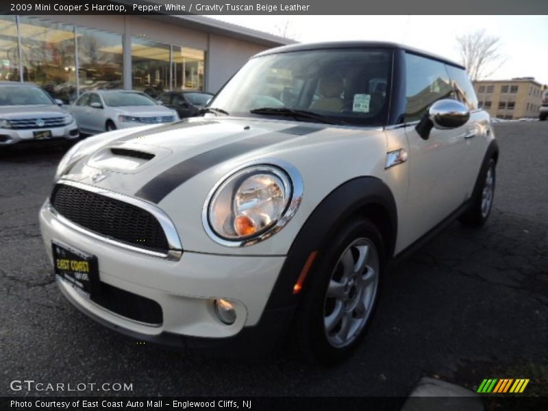 Pepper White / Gravity Tuscan Beige Leather 2009 Mini Cooper S Hardtop