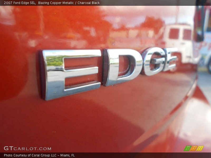 Blazing Copper Metallic / Charcoal Black 2007 Ford Edge SEL