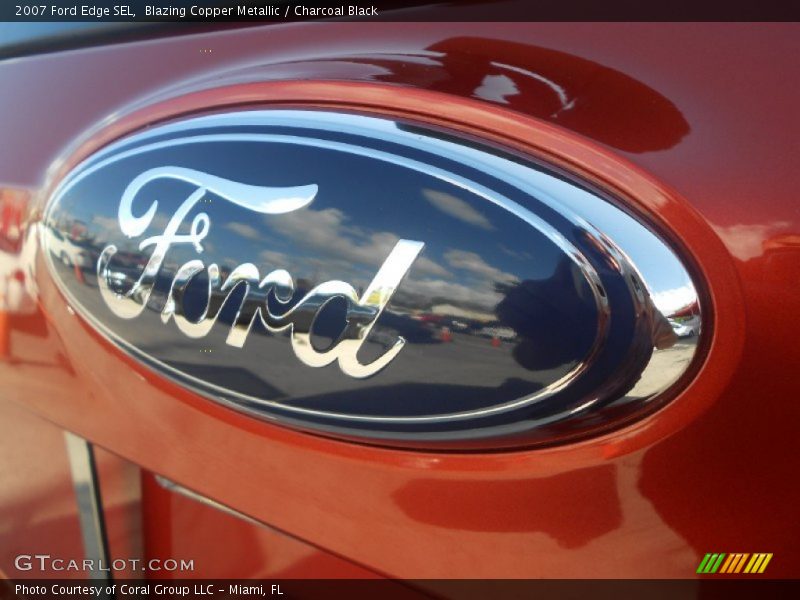 Blazing Copper Metallic / Charcoal Black 2007 Ford Edge SEL