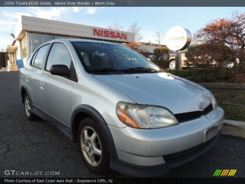 Alpine Silver Metallic / Warm Gray 2000 Toyota ECHO Sedan