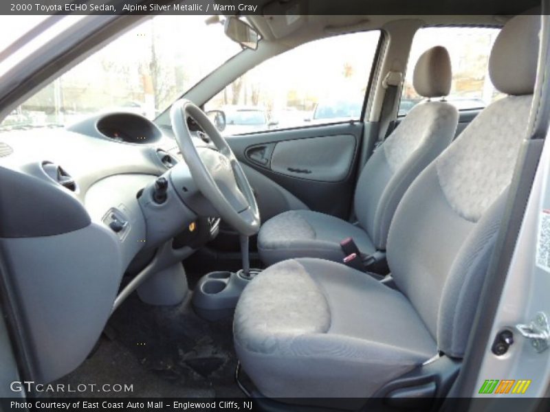 Alpine Silver Metallic / Warm Gray 2000 Toyota ECHO Sedan