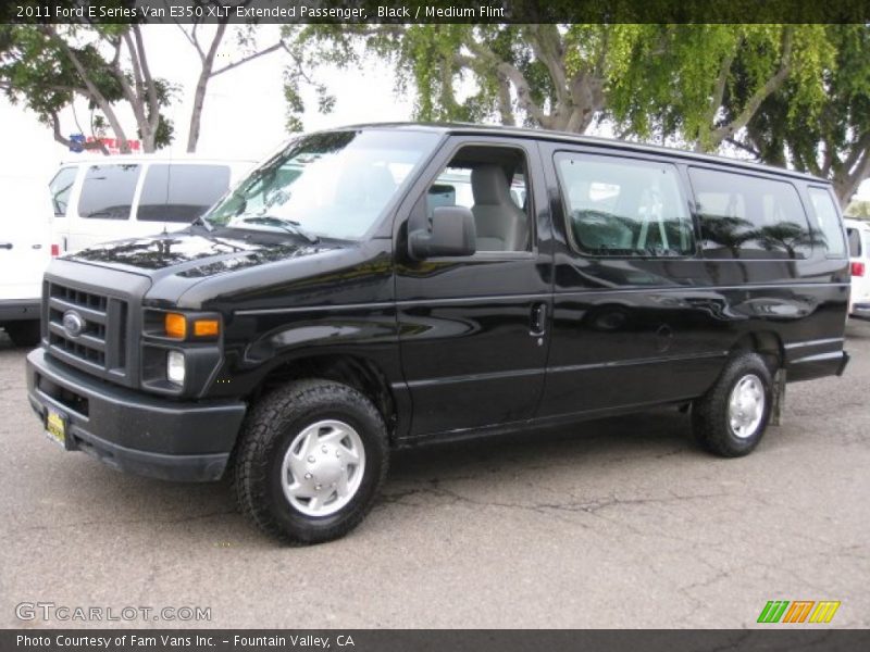 Black / Medium Flint 2011 Ford E Series Van E350 XLT Extended Passenger