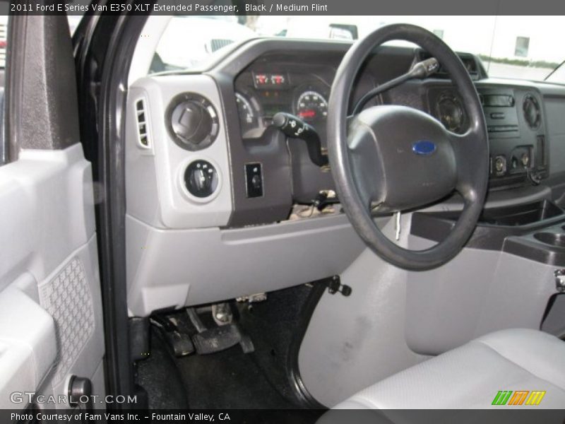 Black / Medium Flint 2011 Ford E Series Van E350 XLT Extended Passenger