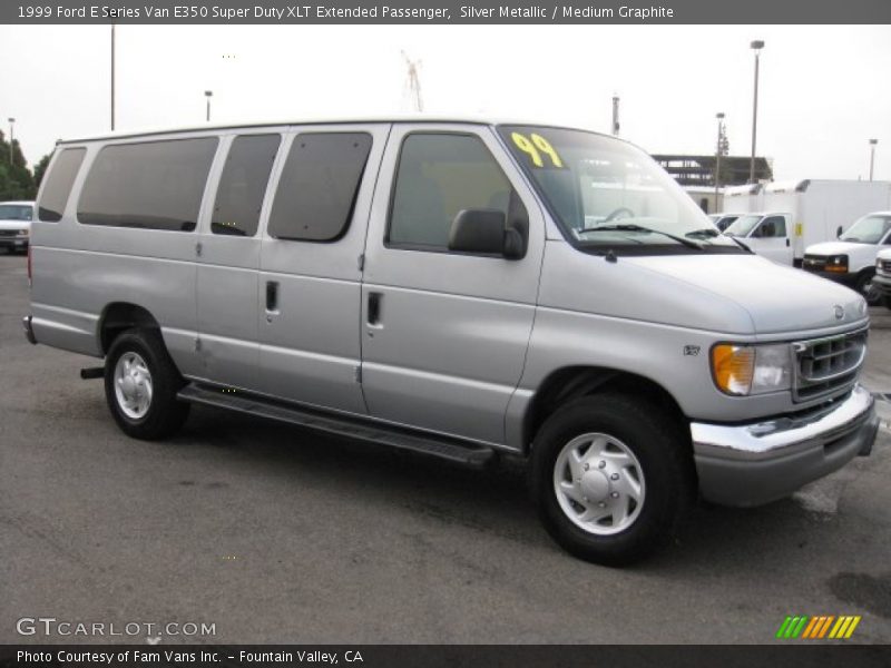 Silver Metallic / Medium Graphite 1999 Ford E Series Van E350 Super Duty XLT Extended Passenger