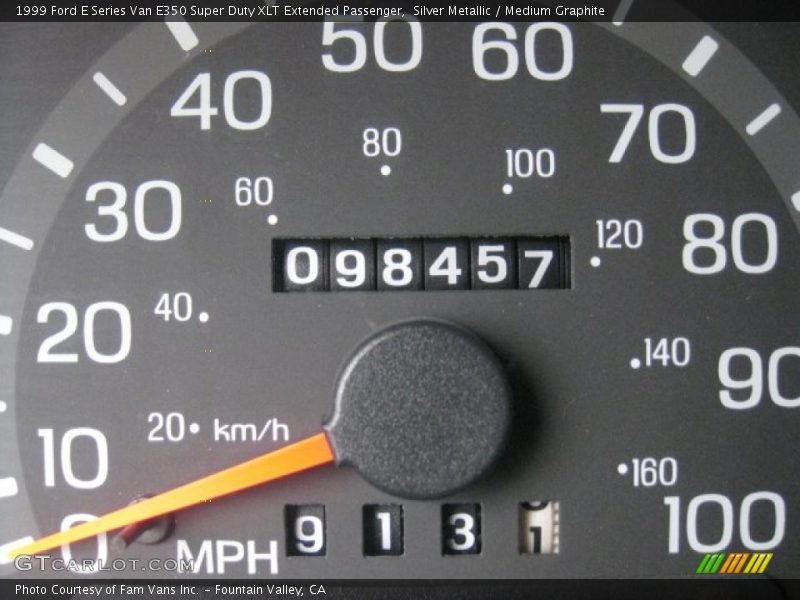 Silver Metallic / Medium Graphite 1999 Ford E Series Van E350 Super Duty XLT Extended Passenger