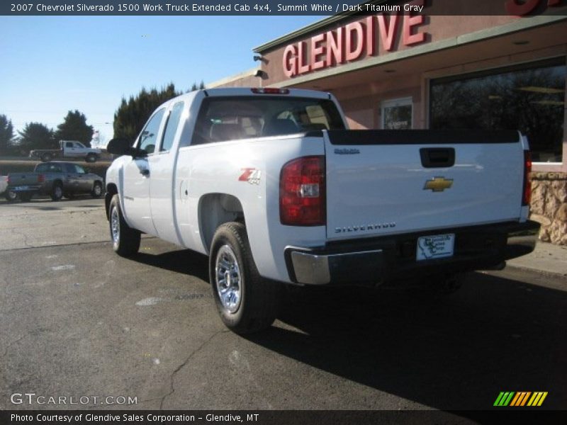 Summit White / Dark Titanium Gray 2007 Chevrolet Silverado 1500 Work Truck Extended Cab 4x4