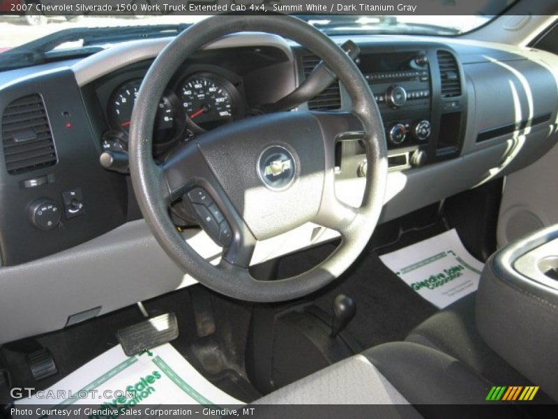 Summit White / Dark Titanium Gray 2007 Chevrolet Silverado 1500 Work Truck Extended Cab 4x4