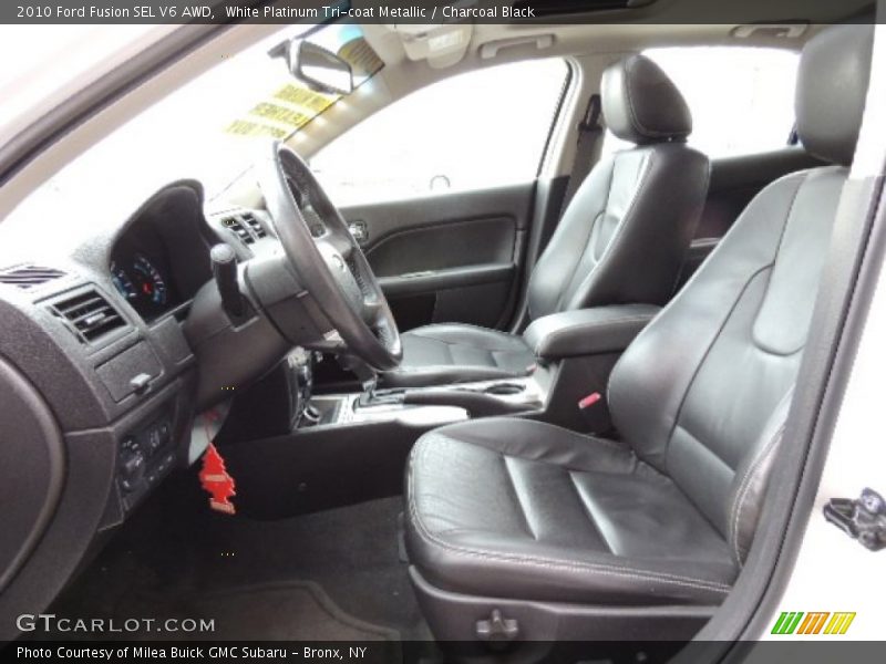 White Platinum Tri-coat Metallic / Charcoal Black 2010 Ford Fusion SEL V6 AWD