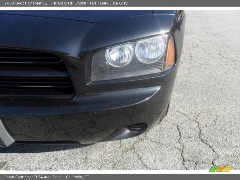 Brilliant Black Crystal Pearl / Dark Slate Gray 2008 Dodge Charger SE