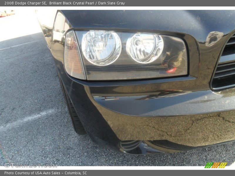Brilliant Black Crystal Pearl / Dark Slate Gray 2008 Dodge Charger SE