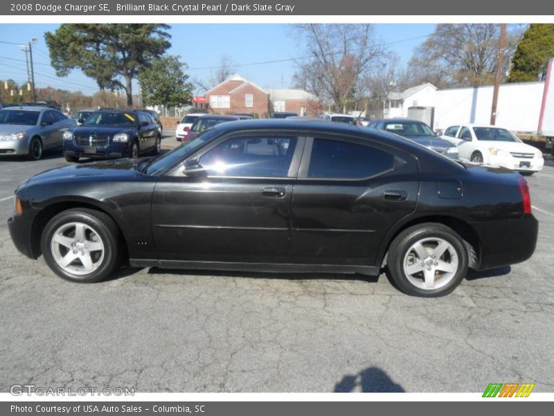 Brilliant Black Crystal Pearl / Dark Slate Gray 2008 Dodge Charger SE