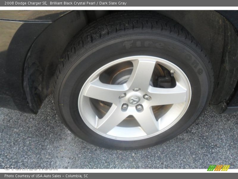 Brilliant Black Crystal Pearl / Dark Slate Gray 2008 Dodge Charger SE