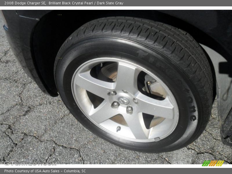 Brilliant Black Crystal Pearl / Dark Slate Gray 2008 Dodge Charger SE