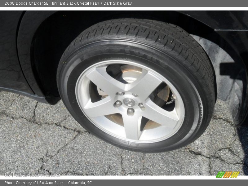 Brilliant Black Crystal Pearl / Dark Slate Gray 2008 Dodge Charger SE