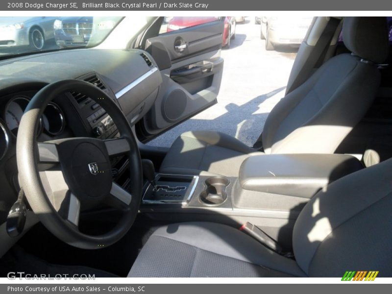 Brilliant Black Crystal Pearl / Dark Slate Gray 2008 Dodge Charger SE