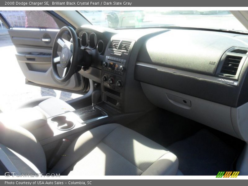 Brilliant Black Crystal Pearl / Dark Slate Gray 2008 Dodge Charger SE