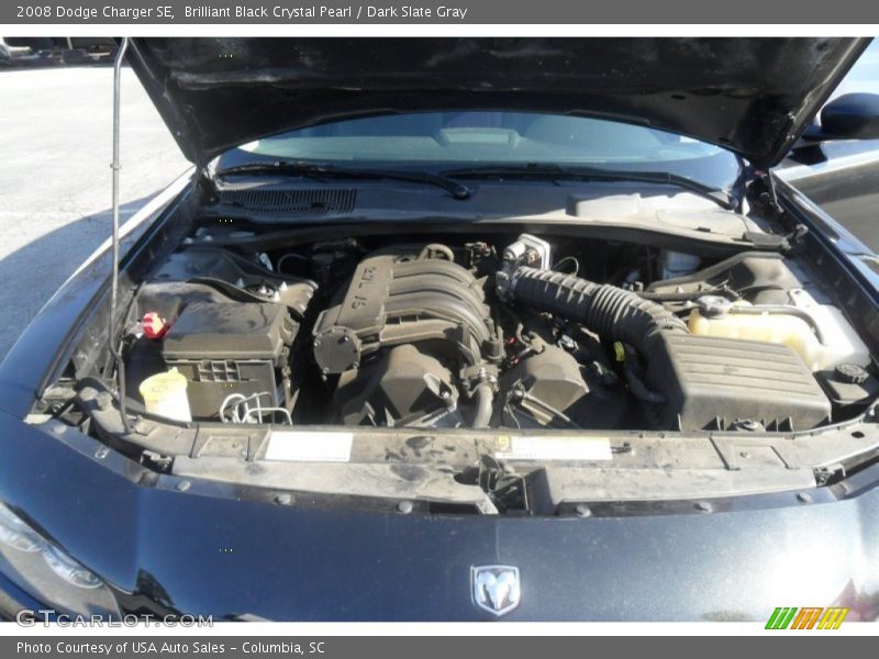 Brilliant Black Crystal Pearl / Dark Slate Gray 2008 Dodge Charger SE