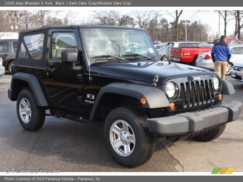Black / Dark Slate Gray/Medium Slate Gray 2008 Jeep Wrangler X 4x4