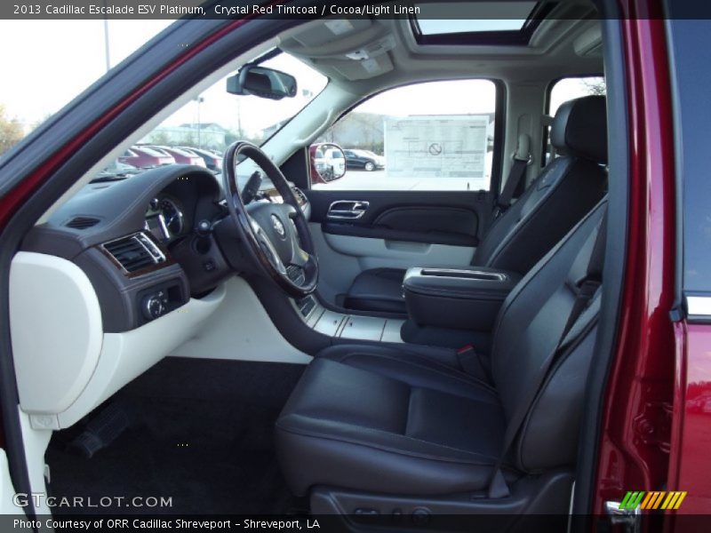 Front Seat of 2013 Escalade ESV Platinum