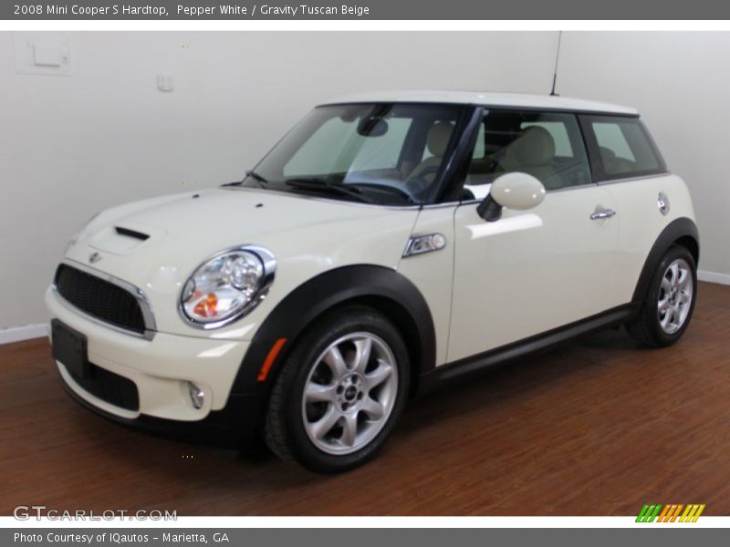 Pepper White / Gravity Tuscan Beige 2008 Mini Cooper S Hardtop