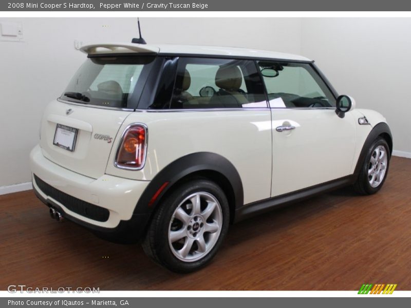 Pepper White / Gravity Tuscan Beige 2008 Mini Cooper S Hardtop