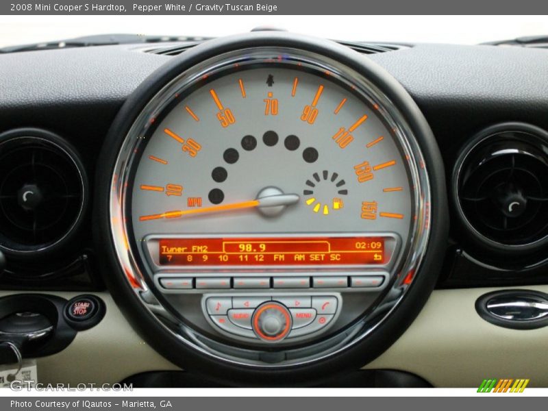 Pepper White / Gravity Tuscan Beige 2008 Mini Cooper S Hardtop