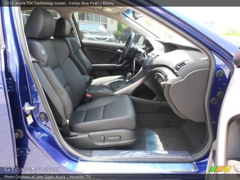 Vortex Blue Pearl / Ebony 2012 Acura TSX Technology Sedan