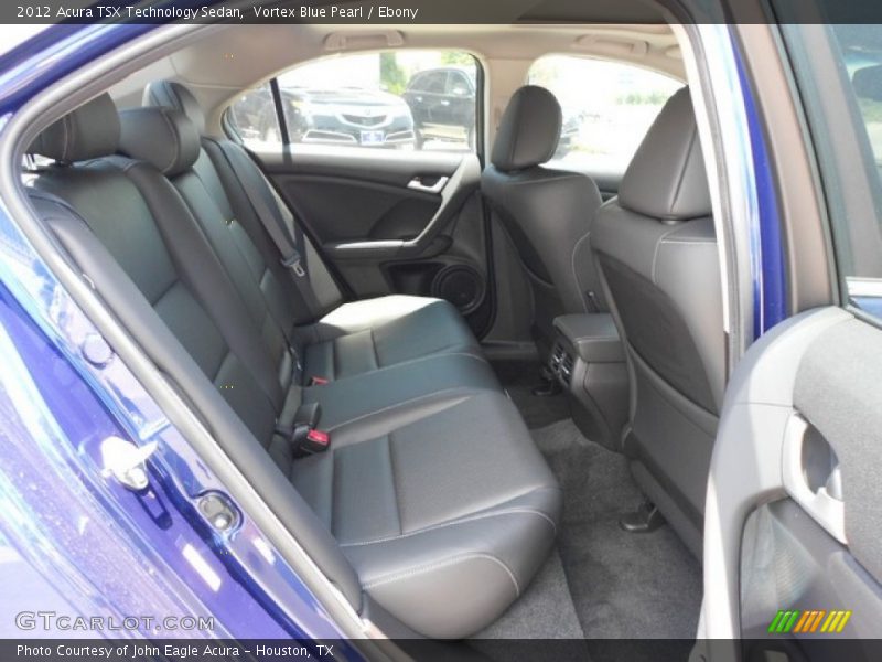 Vortex Blue Pearl / Ebony 2012 Acura TSX Technology Sedan
