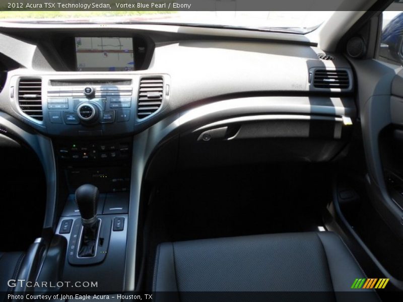 Vortex Blue Pearl / Ebony 2012 Acura TSX Technology Sedan