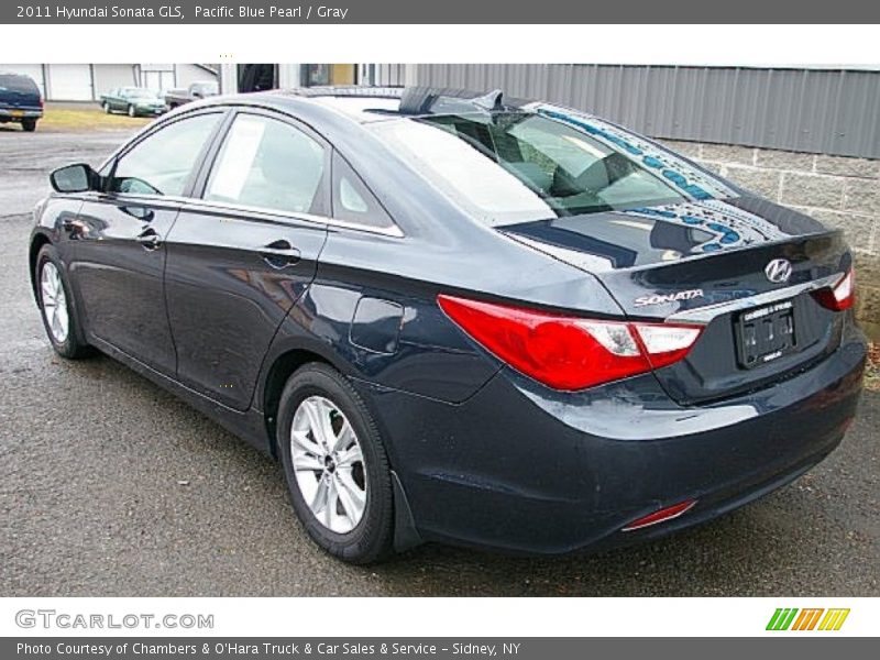 Pacific Blue Pearl / Gray 2011 Hyundai Sonata GLS