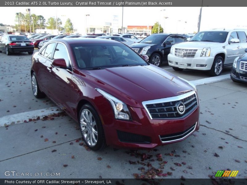 Crystal Red Tintcoat / Light Platinum/Jet Black Accents 2013 Cadillac ATS 2.0L Turbo Luxury