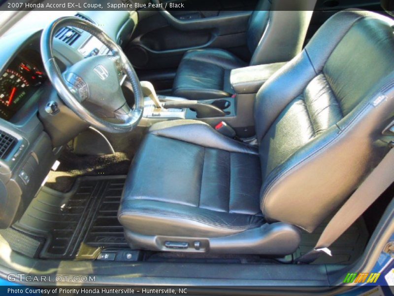 Sapphire Blue Pearl / Black 2007 Honda Accord EX-L Coupe