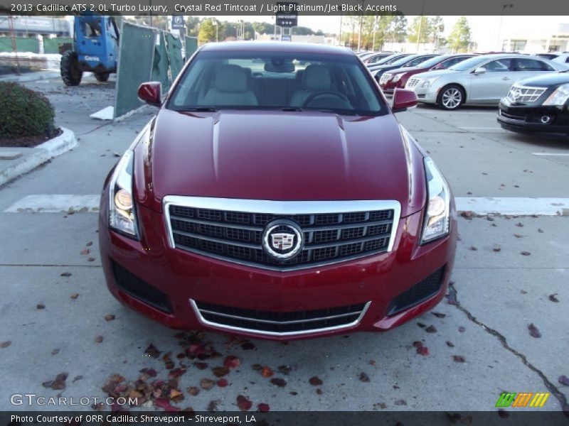 Crystal Red Tintcoat / Light Platinum/Jet Black Accents 2013 Cadillac ATS 2.0L Turbo Luxury