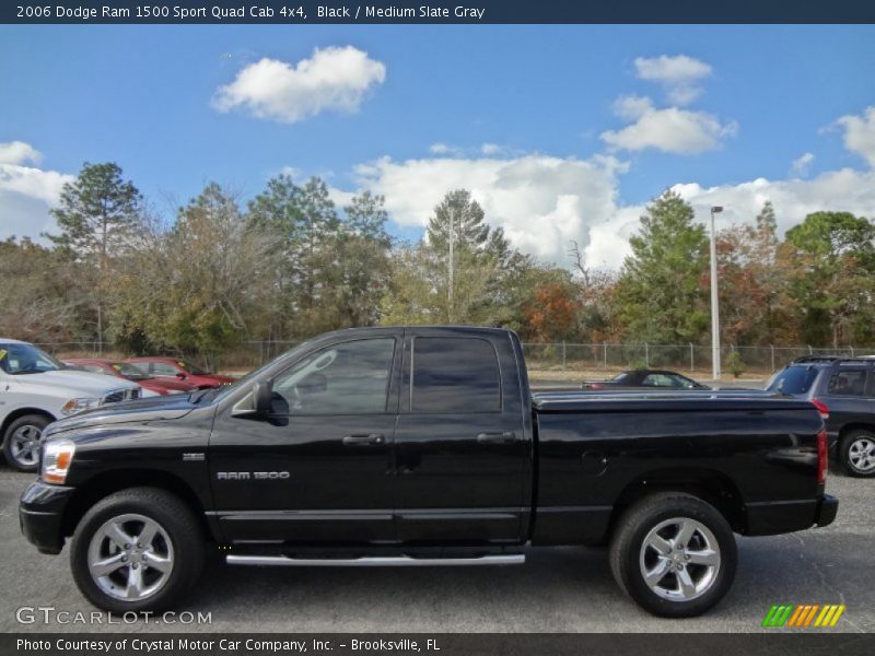 Black / Medium Slate Gray 2006 Dodge Ram 1500 Sport Quad Cab 4x4