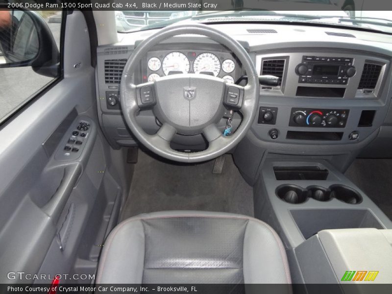 Black / Medium Slate Gray 2006 Dodge Ram 1500 Sport Quad Cab 4x4