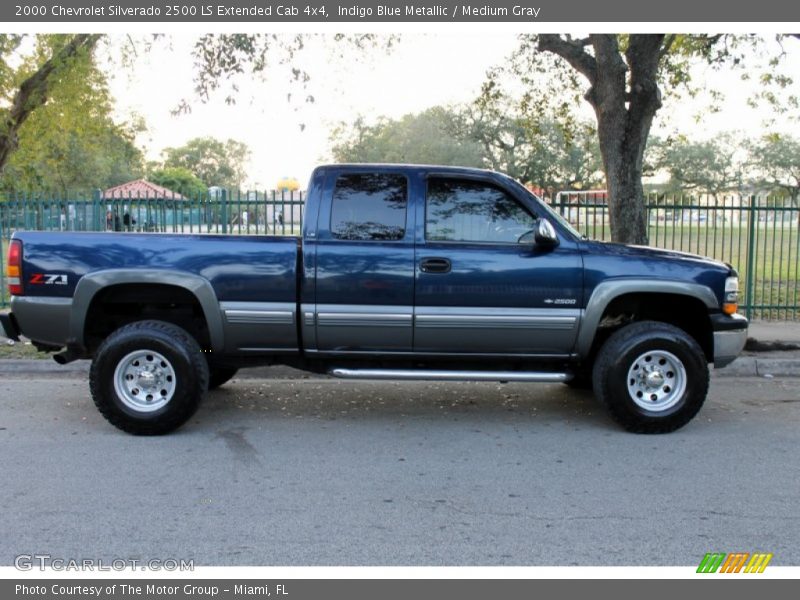Indigo Blue Metallic / Medium Gray 2000 Chevrolet Silverado 2500 LS Extended Cab 4x4