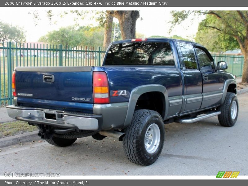 Indigo Blue Metallic / Medium Gray 2000 Chevrolet Silverado 2500 LS Extended Cab 4x4