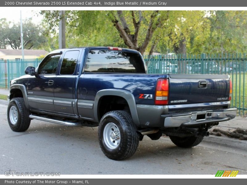 Indigo Blue Metallic / Medium Gray 2000 Chevrolet Silverado 2500 LS Extended Cab 4x4
