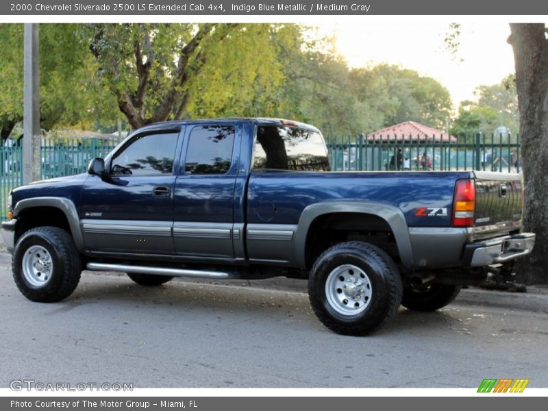 Indigo Blue Metallic / Medium Gray 2000 Chevrolet Silverado 2500 LS Extended Cab 4x4