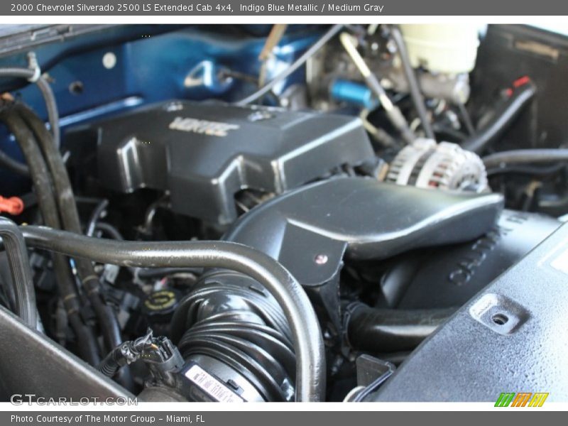 Indigo Blue Metallic / Medium Gray 2000 Chevrolet Silverado 2500 LS Extended Cab 4x4