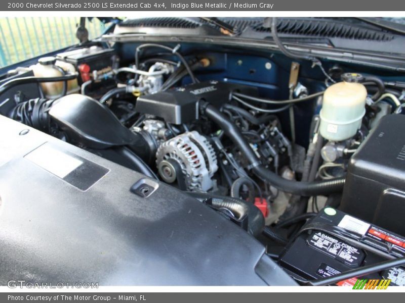 Indigo Blue Metallic / Medium Gray 2000 Chevrolet Silverado 2500 LS Extended Cab 4x4